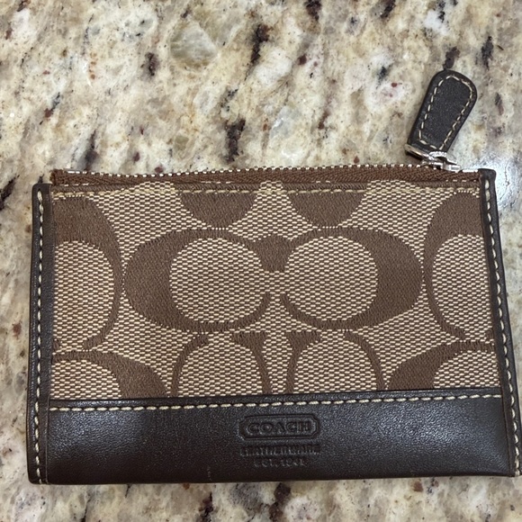 Coach Brown and Beige Signature Pouch - Picture 9 of 9